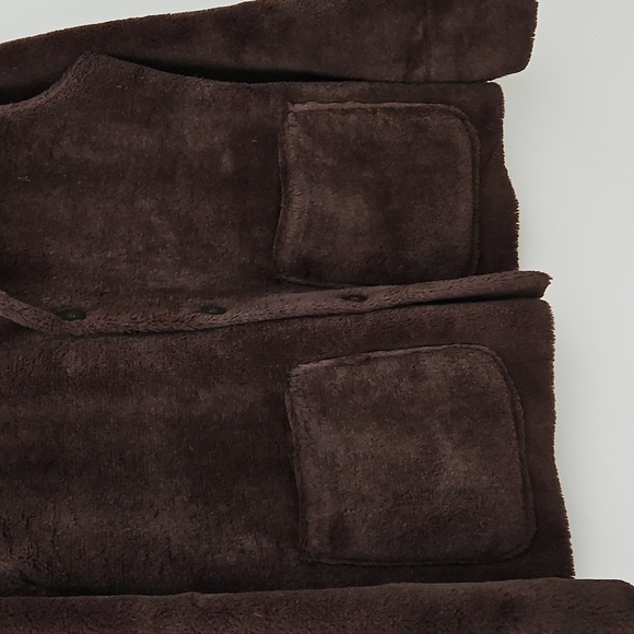 Chocolate brown faux fur‎ reversible coat - Picture 4 of 12